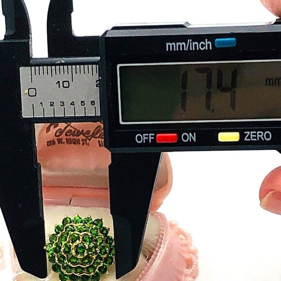 14K Yellow Gold Womens Ring Green Chrome Diopside Domed Cluster 4 Grams Size 6 - Picture 5 of 8